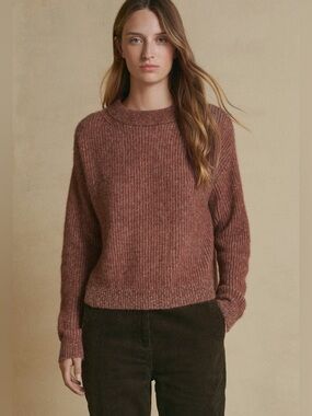 Poetry Baby Alpaca Garnet Rose Sweater Size 12